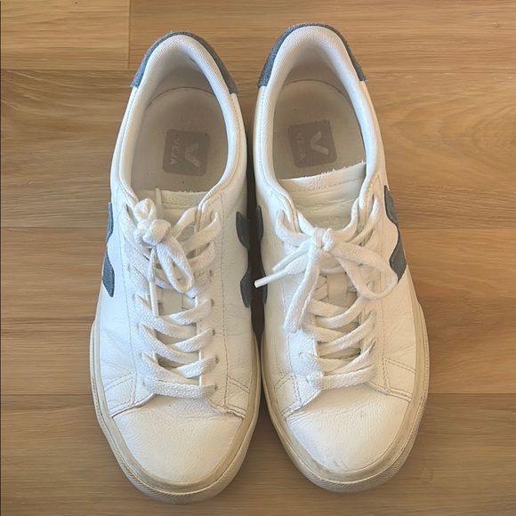 Veja White and Blue Sneakers - Picture 3 of 3